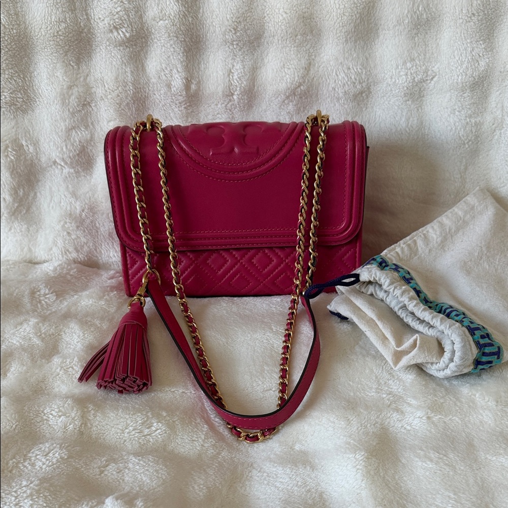 Tory Burch Small Fleming Crossbody Bag with Chain Strap